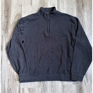 Cutter & Buck Mens  1/4 Zip Pullover Sweater Black Size L Midweight Casual Dress